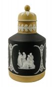 Tri-Colour Wedgwood Jasperware Tea Caddy