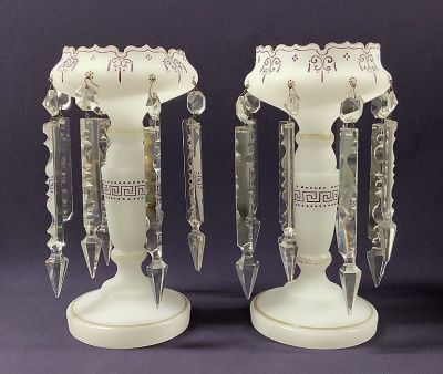 Victorian Bristol Glass Lustres