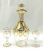 Victorian Bronze Dore & Gilded Glass Tantalus 