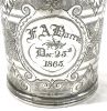 Victorian Coin Silver Christening Cup Dated 1865