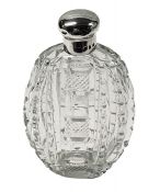 Victorian Cut Crystal & Sterling Silver Perfume Bottle