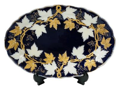 Victorian Era Meissen Grape & Vine Bowl