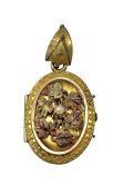 Victorian Gold Filled Locket, With Yellow And Rose Gold Filled Wreaths