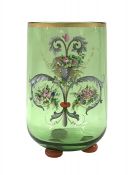 Victorian Hand Enamelled Glass Vase, circa 1860-70