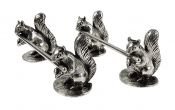 Victorian Silver Plate Figural Squirrel Knife Rests