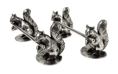 Victorian Silver Plate Figural Squirrel Knife Rests