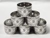 Victorian Silver Plate Napkin Rings, Boxed Set Of 6