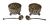 Victorian Sterling Silver Salt Cellars & Spoons Dated 1884