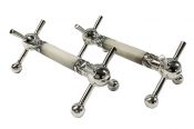 Victorian Sterling Silver & Mother of Pearl Knife Rests Dated 1899