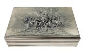 Village Scene Silver Plate Box
