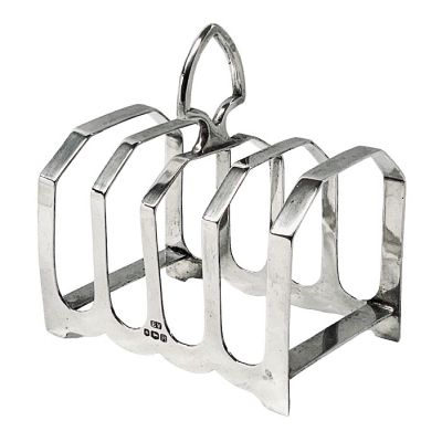 Viner’s Ltd Art Deco Style Sterling Silver Toast Rack Dated 1959