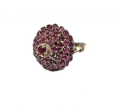 Vintage Ruby Cluster Ring