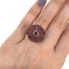Vintage Ruby Cluster Ring