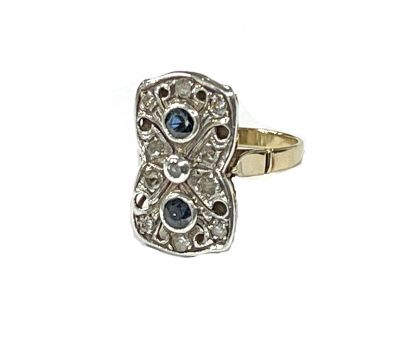 Vintage Sapphire and Diamond Ring