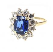 Vintage Sapphire and Diamond Ring