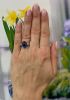 Vintage Sugarloaf Sapphire and Diamond Ring