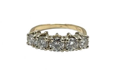 Vintage 5 Diamond Ring