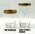 Vintage Acid Etched Gold Rimmed Old Fashioned Glasses