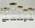 Vintage Acid Etched Gold Rimmed Sherry / Port Glasses