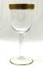 Vintage Acid Etched Gold Rimmed Wine Glasses