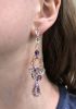 Vintage Amethyst and Quartz Drop Earrings