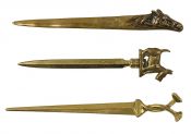 Vintage Brass & Bronze Figural Letter Openers