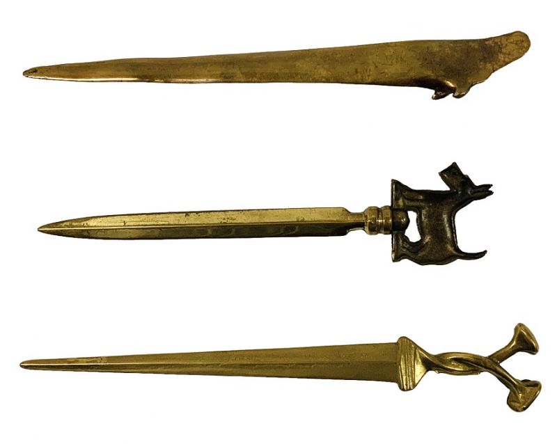 Vintage Brass & Bronze Figural Letter Openers