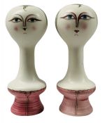 Vintage Ceramic Store Display Hat Stands