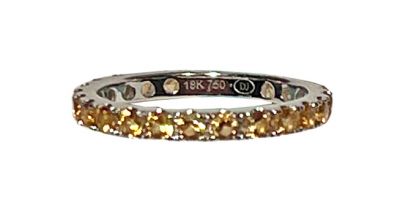 Vintage Citrine Eternity Band