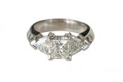 Vintage Diamond 3 Stone Engagement Ring