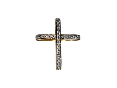 Vintage Diamond Cross Pendant