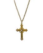 Vintage Diamond Cross Pendant