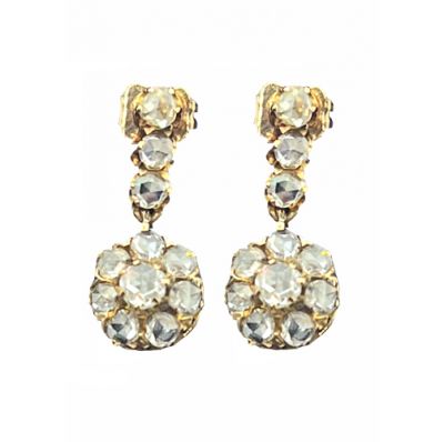 Vintage Diamond Drop Earrings