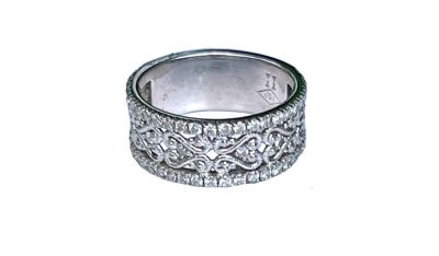 Vintage Diamond Openwork Filigree Ring