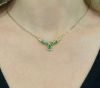 Vintage Emerald and Diamond Necklace