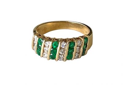 Vintage Emerald and Diamond Ring