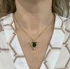 Vintage Emerald and Diamond Triangle Pendant