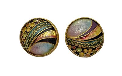 Vintage Enamel Earrings