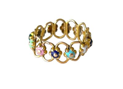 Vintage Flower Enamel Ring