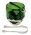 Vintage Forest Green Glass & Silver Plate Ice Bucket 