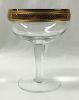 Vintage Gold Etched Champagne Coupes