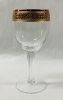 Vintage Gold Etched Wine And Sherry Glasses