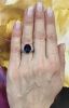 Vintage 3.90ct Iolite and Diamond Ring in 14kt White Gold