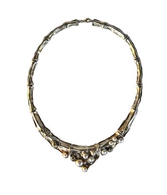 Vintage Mabè Pearl and Peridot Necklace