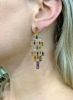 Vintage Multi Stone Chandelier Earrings