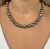 Vintage One Strand Baroque Black Tahitian Pearl Necklace