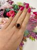 Vintage Quartz and Tourmaline Ring