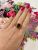 Vintage Quartz and Tourmaline Ring