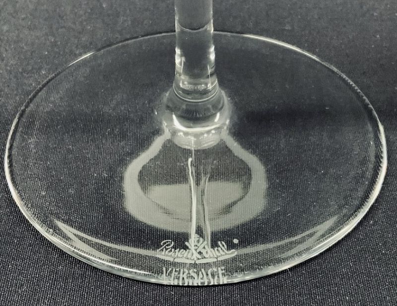 Vintage Rosenthal Crystal Versace “Medusa Lumiere” Champagne Flutes In