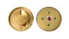 Savage Lyman & Co. Vintage Ruby Emerald and Seed Pearl Dress Buttons